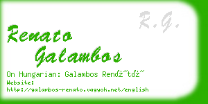 renato galambos business card